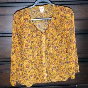 Floral button-up blouse